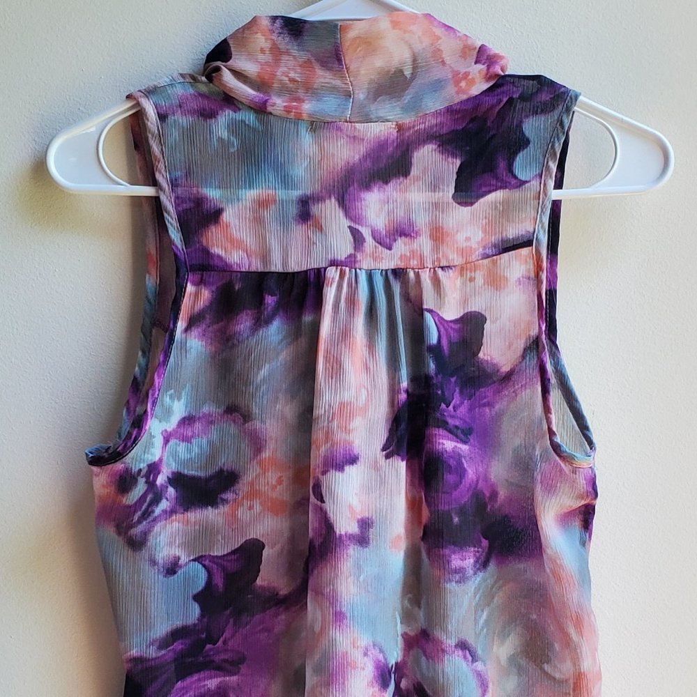 Charlotte Russe Purple Sleeveless Blouse Small - Picture 12 of 14